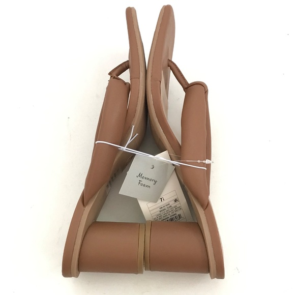 A NEW DAY Elvie Sandals Kitten Heel Sandals Thong Brown Tan Women’s Size 7.5 - Picture 8 of 15